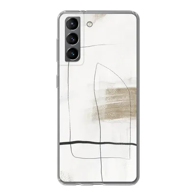 Produktbild von MuchoWow® Handyhülle Schutzhülle Hülle für Samsung Galaxy S21 Farbe - Minimalismus - Schwarz Silikon Softcase Handy Hülle - Softcase