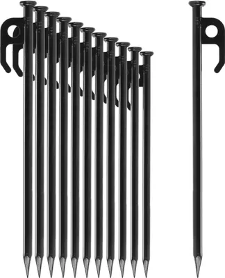 Produktbild von com-four® 12x Zelt-Heringe aus Stahl - Lange und robuste Erdnägel für Camping und Outdoor - ideal für normalen und harten Boden - 30cm