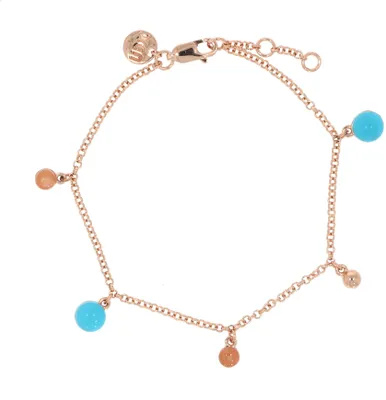 Produktbild von CB150519D09 Armband mit Türkis und Peach Mondstein 17-19 cm rosèvergoldet XEN