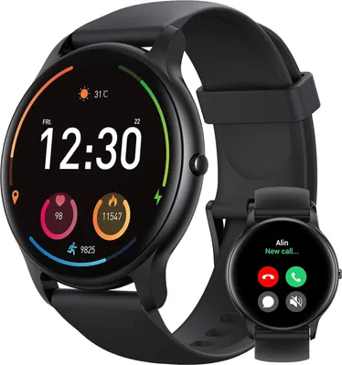 Produktbild von Herren-Smartwatch mit Telefonfunktion, Fitness-Tracker mit Herzfrequenz-Schlafmonitor,1,32 Zoll IP68 wasserdicht,rund 100+ Sportmodi für Android iOS