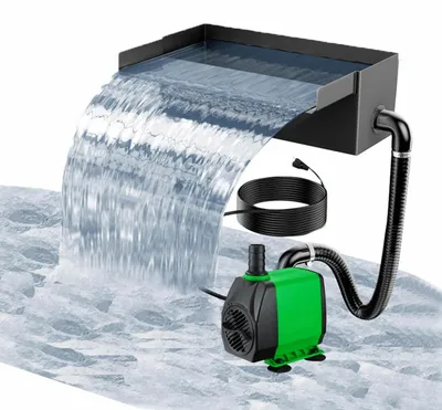 Produktbild von Omgoods – Wasserfallbrunnen-Set für den Garten mit Edelstahlverarbeitung