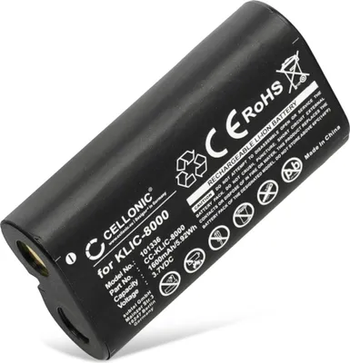 Image de CELLONIC 1x Batterie pour Appareil photo Compatible avec Kodak Easyshare Z8612 IS, Easyshare Z812 IS, Easyshare Z1012 IS, KLIC-8000 - (1600mAh, 3.7V)