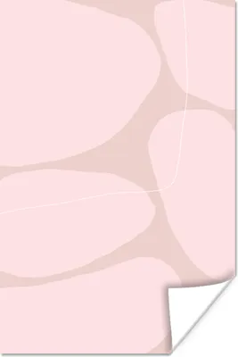Produktbild von MuchoWow® Poster Rosa - Geometrische Formen - Abstrakt 80x120 cm - Papierdruck