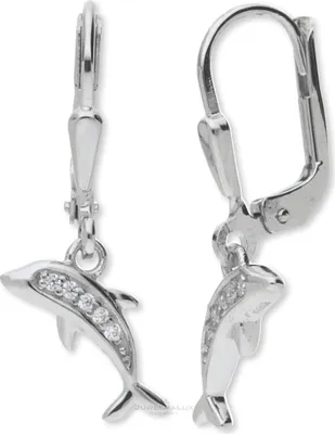 Produktbild von JuwelmaLux Delfin Ohrhänger 925 Silber mit Zikonia JL10-06-1661