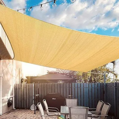 Produktbild von Rechteck-Sonnensegel 2x3m UV-Schutz atmungsaktiv Sandfarbe