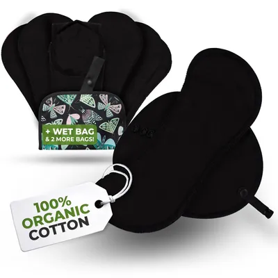 Produktbild von Wiederverwendbare Pantyliners aus Baumwolle (Medium, 7 Stück)