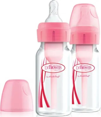 Produktbild von Flasche von Geburt an schmal Opti+ 120 ml Rosa 2er-Pack / Dr. Brown's