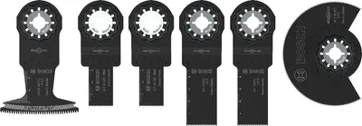 Immagine prodotto di Set di lame per legno e metalli teneri per utensili multifunzione oscillanti, 6 pezzi