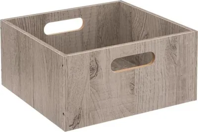 Obrázek produktu pro Box / Krabice do regálu 31x15cm dřevěný šedý