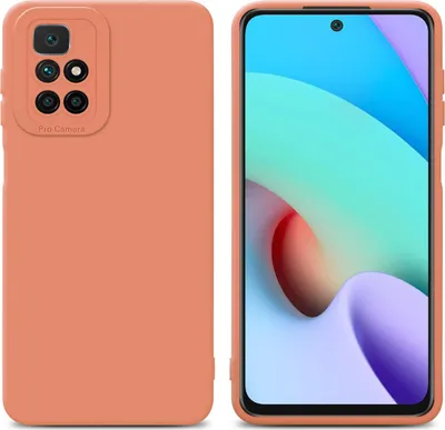 Image de Cadorabo Housse pour Xiaomi RedMi 10 Housse de protection en orange TPU Silicone Etui Case Housse pour téléphone portable