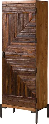 Immagine prodotto di MASSIVMOEBEL24 | Armadio in legno riciclato 60x180x40 laccato naturale LYON #171