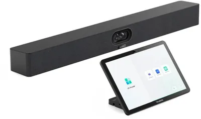 Produktbild von Yealink MeetingBar A40-031, Gruppen-Videokonferenzsystem, 48 MP, 4K Ultra HD, 60 fps, 6x, Schwarz