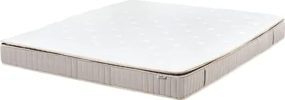 Produktbild von BELIANI Latex-Taschenfederkernmatratze Weiß / Beige Mittelfest 180x200 cm 25 cm Hoch Abnehmbarer Bezug Reißverschluss 7 Zonen Matratze für Doppelbett