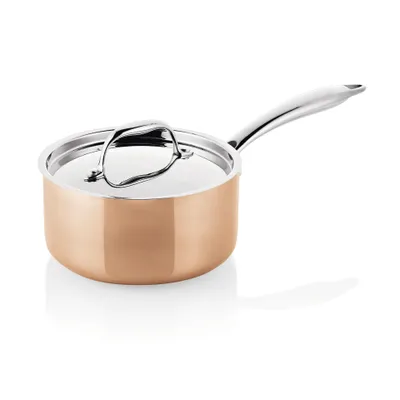 Produktbild von WAS Germany – Stielkasserolle mit Decke Copper 3PLY, Ø 16 cm, 1,4 l