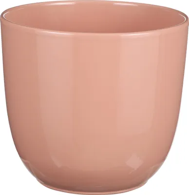 Produktbild von Blumenübertopf "Tusca" aus Keramik H 18,5 cm – Ø 19,5 cm Rosa -  Übertopf Keramik Blumentopf Pflanztopf