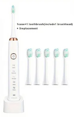 Obrázek produktu pro Hlavice elektrického zubního kartáčku s 5 rychlostmi, přenosná s indukčním nabíjením.