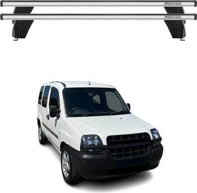 Image de Menabo Barres de toit Transversales pour Fiat Doblo 2000-2010 Alu Gris ABE 2x
