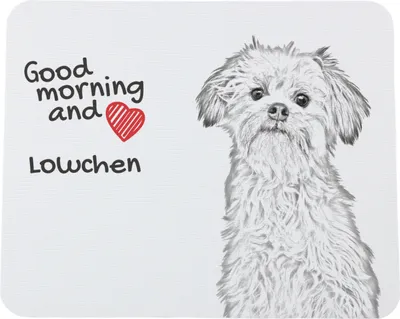 Obrázek produktu pro Lowchen - podložka pod myš s potiskem, personalizovaná podložka s psem, jedinečný doplněk pro zaměstnance kancelářské značky Art-Dog