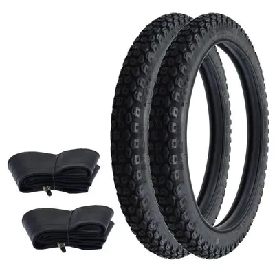 Immagine prodotto di 2 pneumatici Enduro Motocross Kenda K270 2.75-21 (2 3/4 x 21) 45P TT + camera d'aria