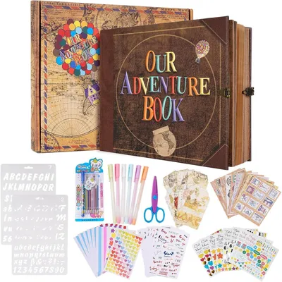 Obrázok produktu pre Album na cestovanie, formát scrapbook, s fotografiami, 146 strán, pevná väzba, formát 22 x 19 cm, vhodné na vlastnú tvorbu