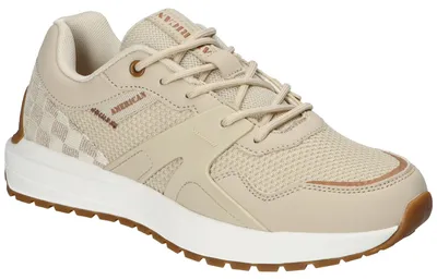 Produktbild von American Club AA55, Damen Sportschuhe Memory Foam System, leichte Sneaker Schnürschuhe bequem, Beige 40