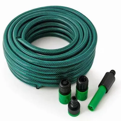 Produktbild von Flexible PVC Gartenschlauch mit Sprühkopf für Garten und Außenbereich