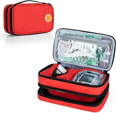 Produktbild von Famanu Insulin Kühltasche - Kompakt und praktisch - Rot