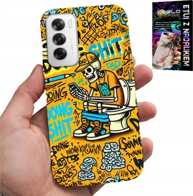 Zdjęcie produktu dla Etui Do Oppo Reno12 5G - Doing Shit Kościotrup Na Kiblu Case