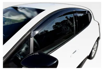 Produktbild von Windabweiser für Clio 4 Fließheck 2013-2019, Set 4-teilig, vorne, hinten, Regenabweiser, klebend, dunkel, aerodynamisch