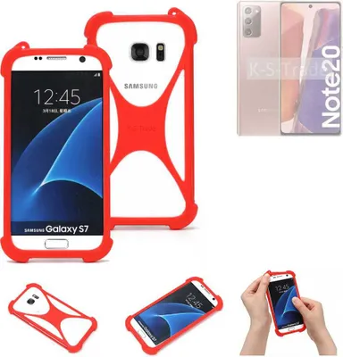 Produktbild von K-S-Trade Handy-Hülle kompatibel mit Samsung Galaxy Note20 LTE Schutz-Hülle Bumper Silikon Schutz Hülle Cover Case Silikoncase Silikonbumper TPU