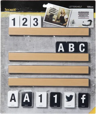 Buchstabenregal aus Teakholz, 1 m, 20 x 35,5 x 30 cm
