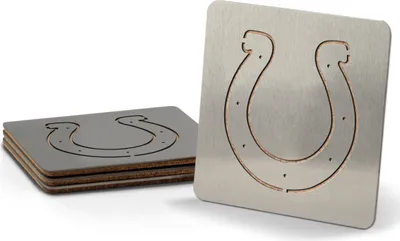 Produktbild von NFL Indianapolis Colts 4er Set Untersetzer Coaster Set Edelstahl Kork Boaster
