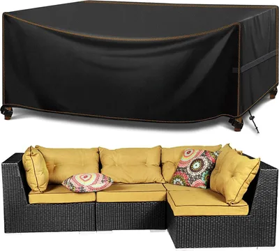 Produktbild von Gartenmöbel Abdeckung Wasserdicht Winddicht Schwerlast 420D Oxford Gewebe Verbessertes Abdeckplane Gartenmöbel für Outdoor-Sofa Gartentische, Stühle und Möbelsets 242 x162 x100cm