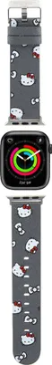 Immagine prodotto di Cinturini per Apple Watch Hello Kitty Testa e fiocchi pettern - Argento