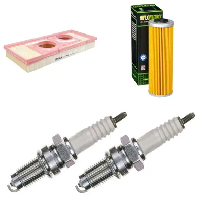 Immagine prodotto di Kit di manutenzione per KTM Supermoto 950 LC8 2006-2008: filtro aria, filtro olio, candele di accensione di pamoto - Nuovo