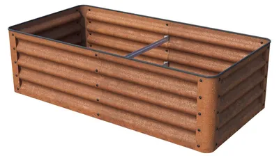 Immagine prodotto di Orto rialzato LUCA in acciaio corten di GFP Primeyard, 120x60x35 cm - orto stabile con effetto ruggine naturale e protezione sicura degli angoli, utilizzabile tutto l'anno