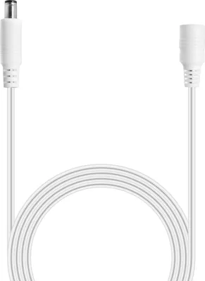 Produktbild von Wicked Chili 5m DC Verlängerungskabel kompatibel mit Phillips HUE Play Gradient Lightstrip Surround-Beleuchtung für Fernseher, Kabel Strom Verlängerung für Netzteil S020YM2400083, weiß