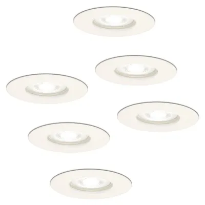 Produktbild von hoftronic LED Einbaustrahler 4W 345lm 6500K GU10 Dimmbar Weiß IP65 6er Set