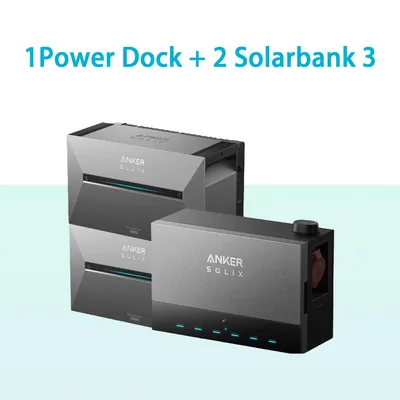 Produktbild von Anker SOLIX  Power Dock mit Anker SOLIX Solarbank 3 E2700 Pro x2