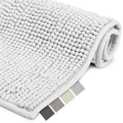 Image de Tapis de bain - 13 mm, velours, anthracite - Dos antidérapant