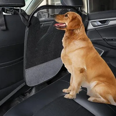 Produktbild von Famanu Hundegitter für das Auto - universelles Trenngitter - Hundesicherung - mit Aufbewahrungstasche - verstellbare Gurte und Haken - SUV