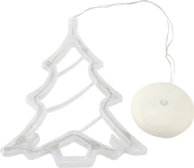 Produktbild von LED Weihnachtsbaum Fensterlicht Weihnachtsdeko Lichterkette Batterie Hängende Weihnachten Fenster Deko mit Sauger