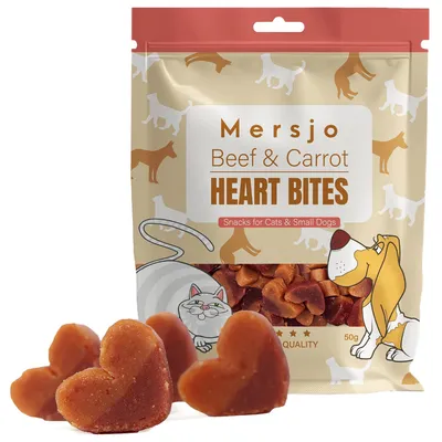 Immagine prodotto di Duo per cuore per cani e gatti – Manzo con carote Mersjo 50 g