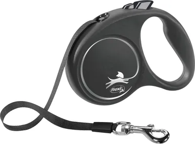 Productafbeelding van Flexi BLACK DESIGN Rollijn met Band Blauw L