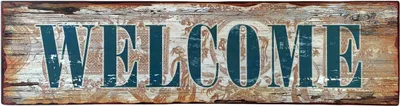 Produktbild von Blechschild - WELCOME - Vintage Wandschschild Metall