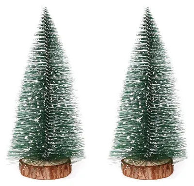 Obrázek produktu pro Mini vánoční stromeček, sada 2 kusů, výška 25 cm, umělá borovice, zelená barva