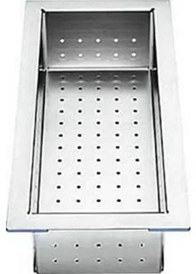 Edelstahl-Inzetbakje, rechteckig, 420x200 mm, spülmaschinengeeignet