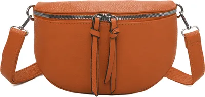 Produktbild von Bauchtasche (GSL-313) Klein Umhängetasche Klein Kunstleder Italy-Design ORANGE