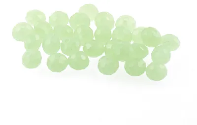 Produktbild von Vintageparts Glasschliffperlen Rondelle Hellgrün 6 mm, 30 Stück