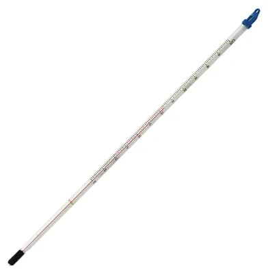 Produktbild von Glasthermometer Flüssigkeitsthermometer Laborthermometer - Messbereich -10 bis +50 °C - 300 mm - Für Wasser, Wein und Bier